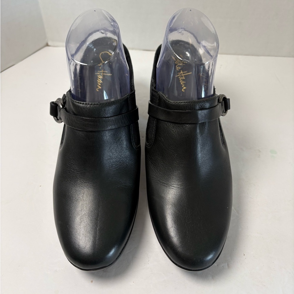 Cole Haan Air Shelly black leather wedge heel mule clog size 9.5B